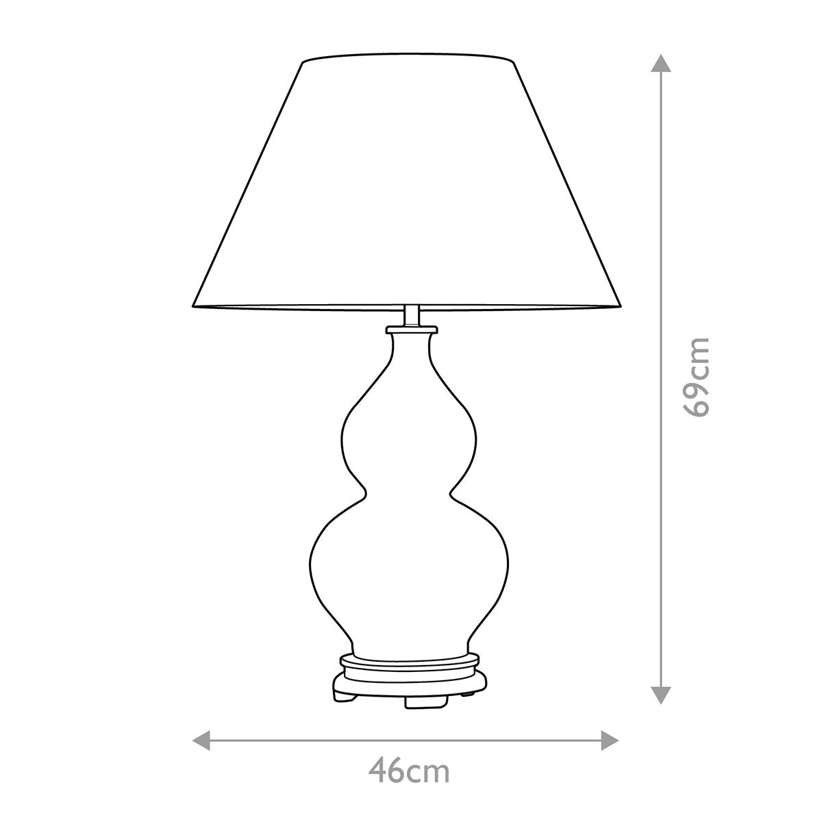 Harbin Duck Egg Blue Ceramic Table Lamp with White Shade