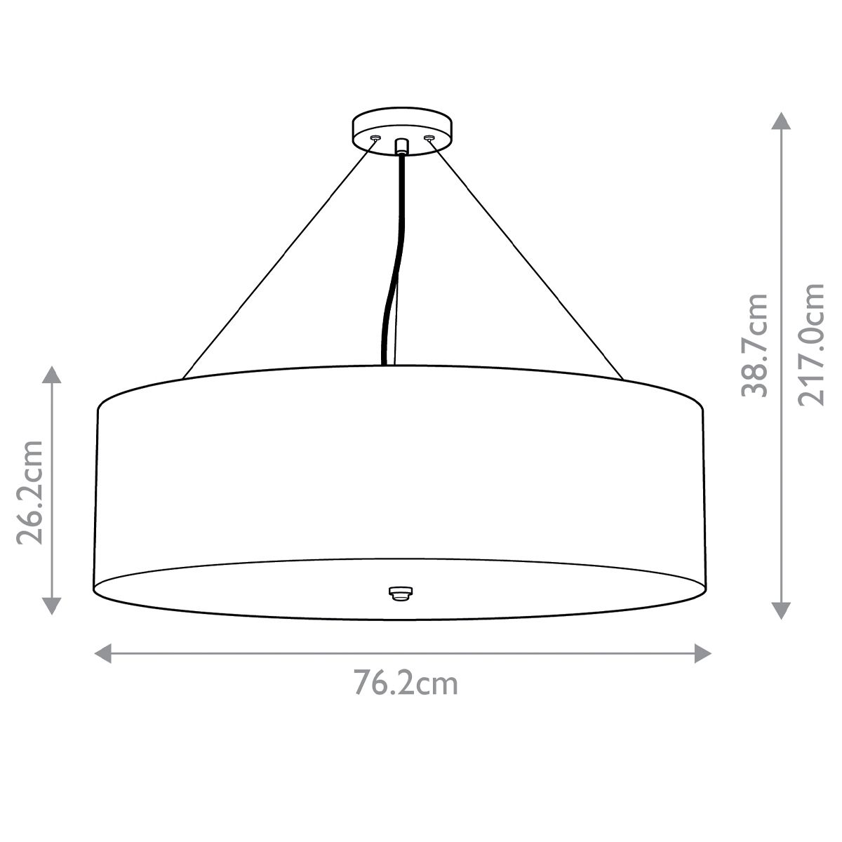 Elstead Pearce 30" Pendant with Chrome Ceiling Pan