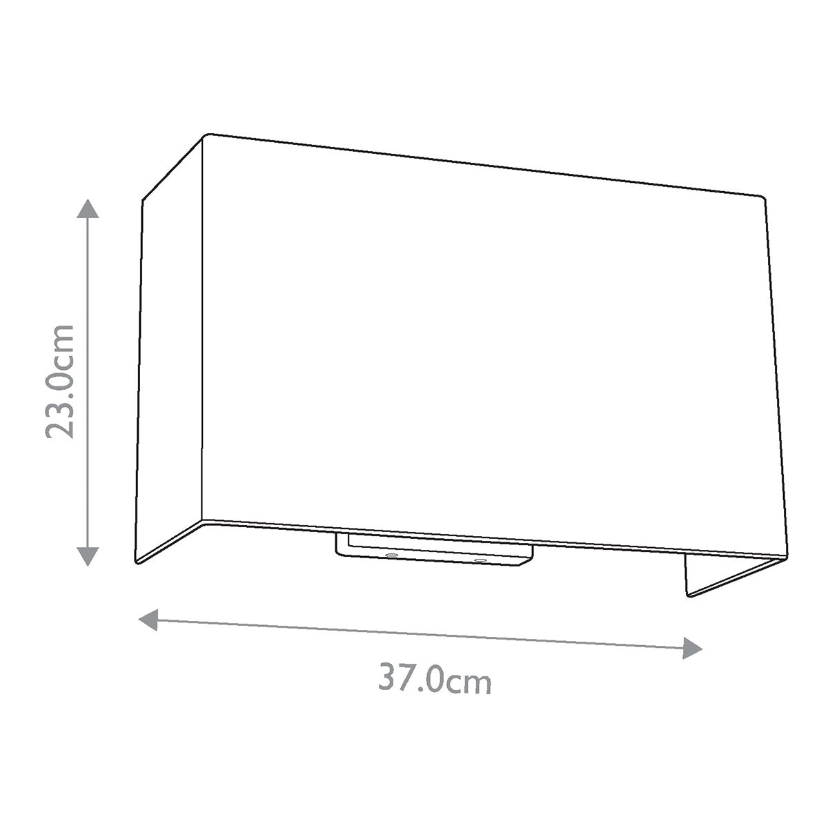 Riley Large Rectangular Wall Light with Aged Brass Back Plate
