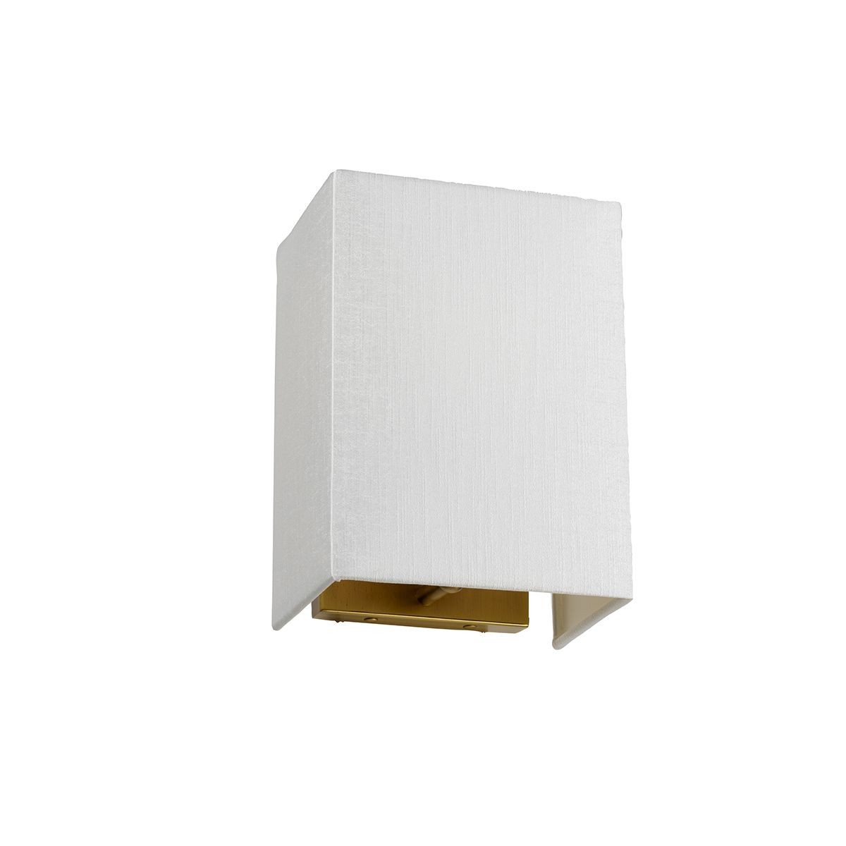 Riley Small Rectangular Wall Light with Aged Brass Back Plate DL-RILEY-S-IV-AB by Designer's Lightbox