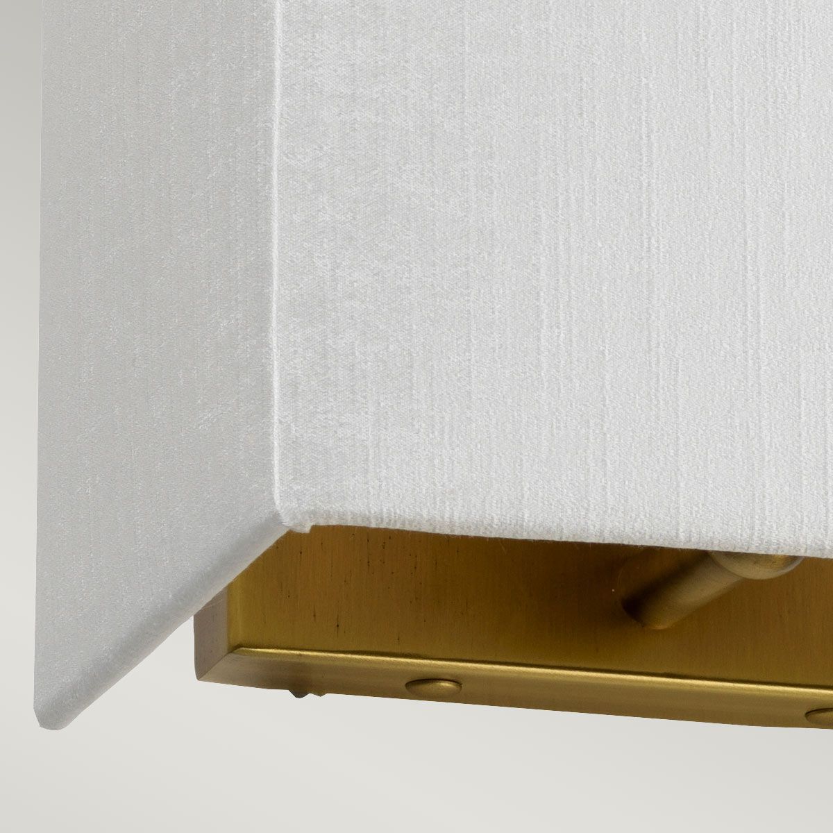 Riley Small Rectangular Wall Light with Aged Brass Back Plate