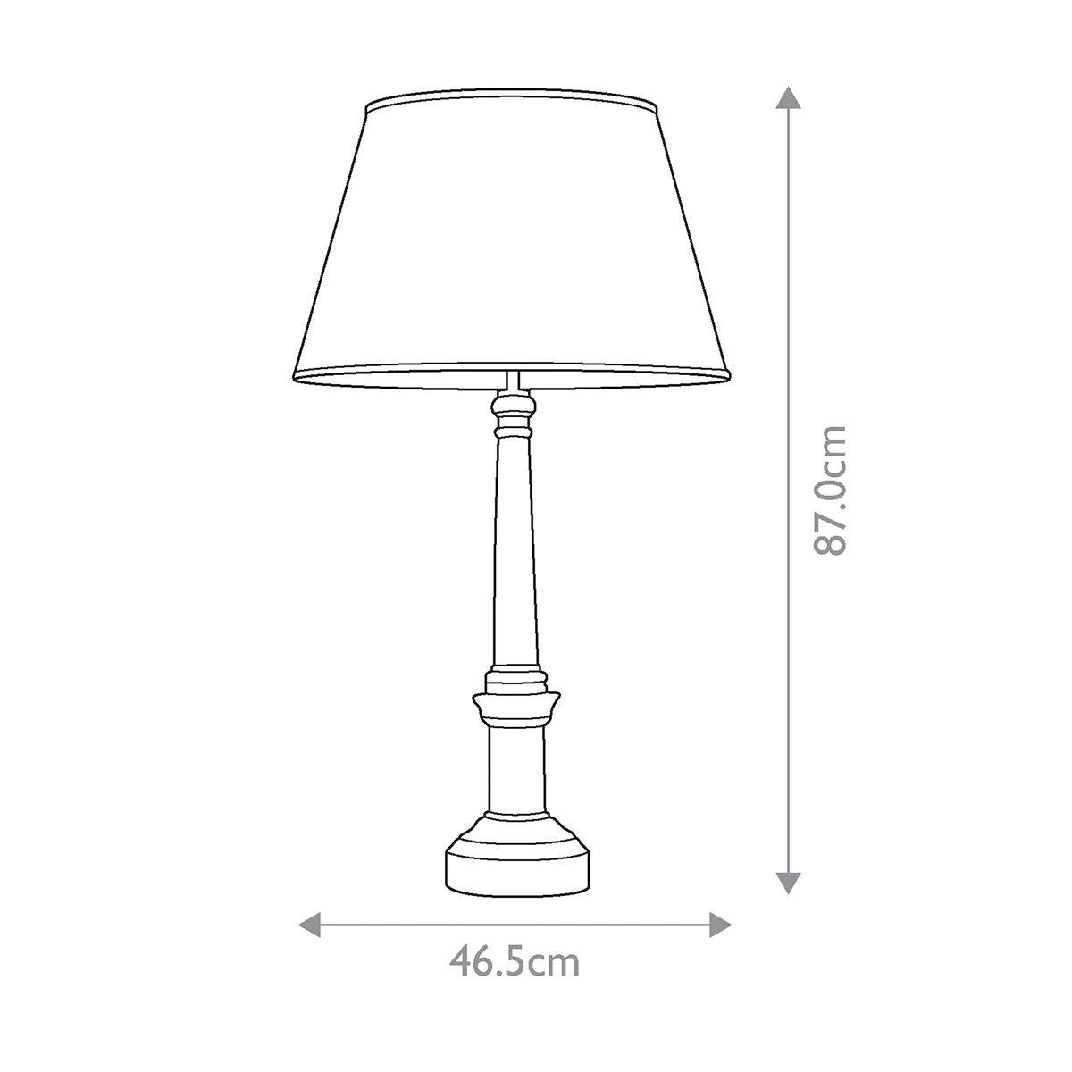 Strasbourg 1 Light Black & Gold Table Lamp With Ivory Shade