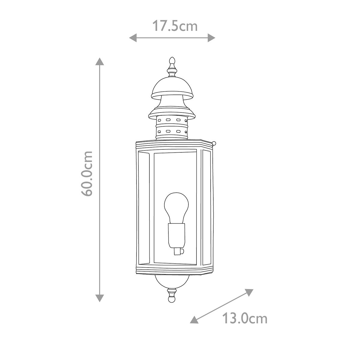 Elstead Lighting Downing Street Outdoor Brass Wall Light