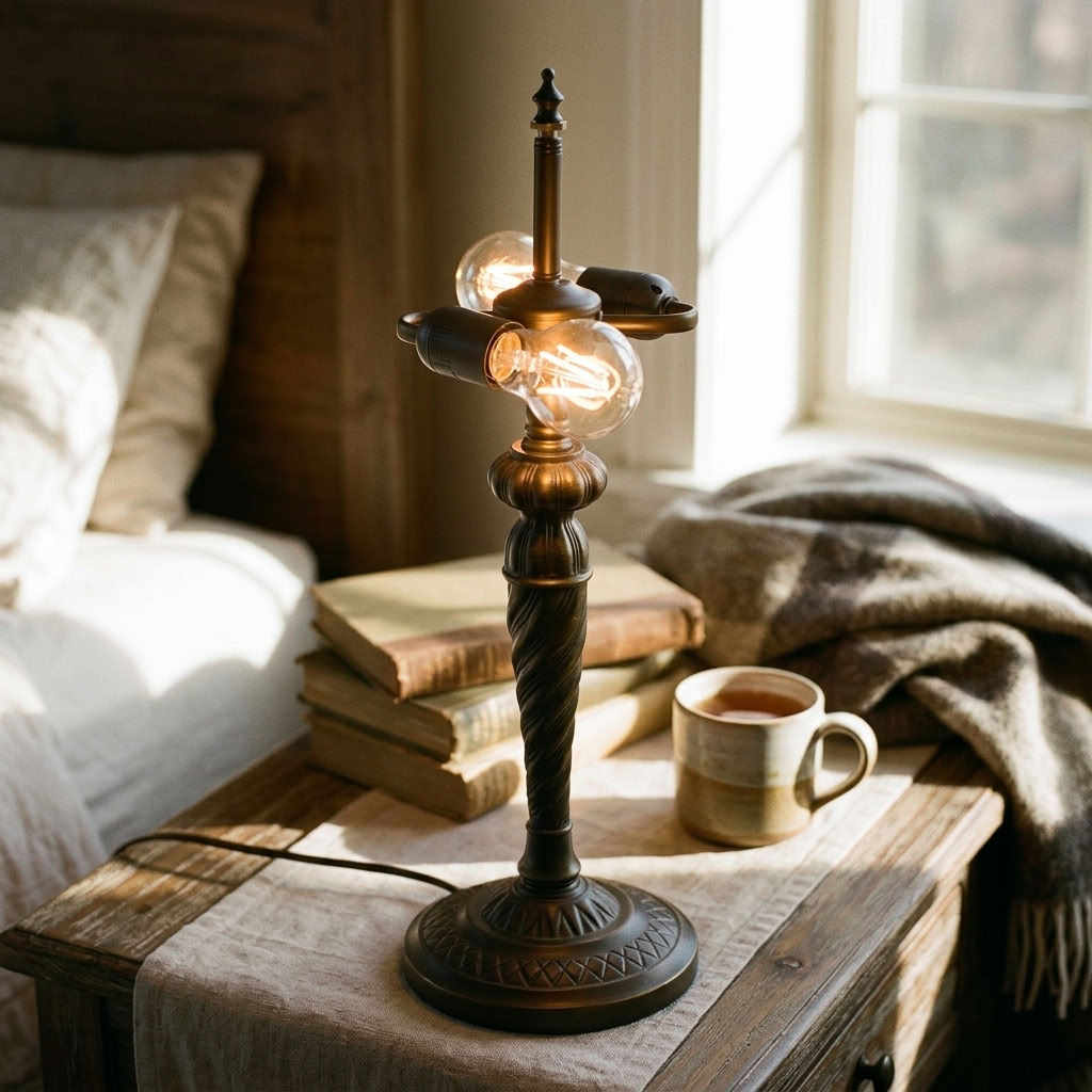 Tiffany, Antique Bronze/Black, Table Lamp Base - Base Only