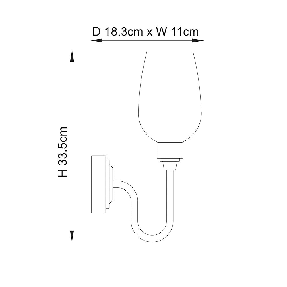 Island Nickel & Glass Shade Art Deco Wall Light