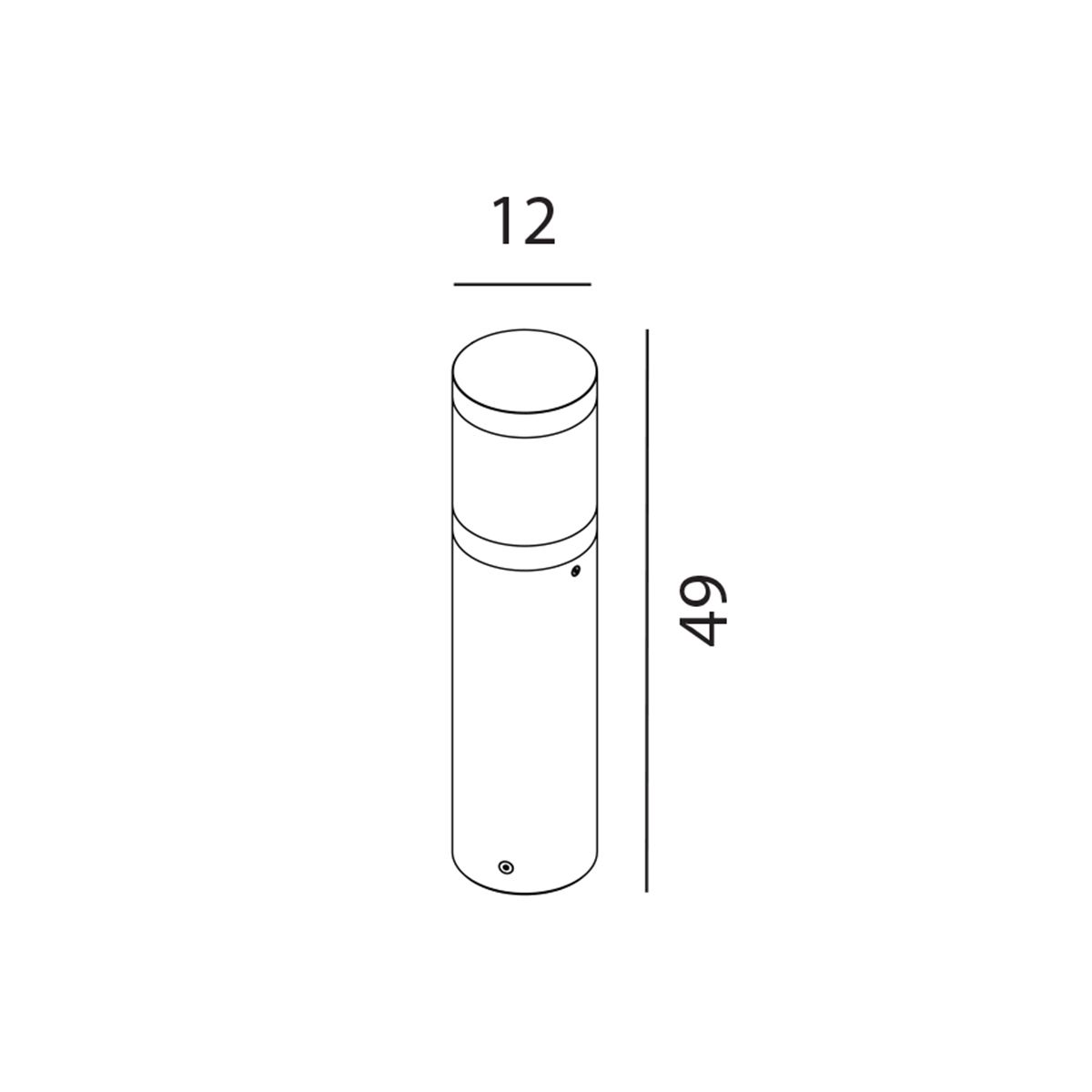 Norlys Egersund LED Short Graphite Outdoor Bollard Light