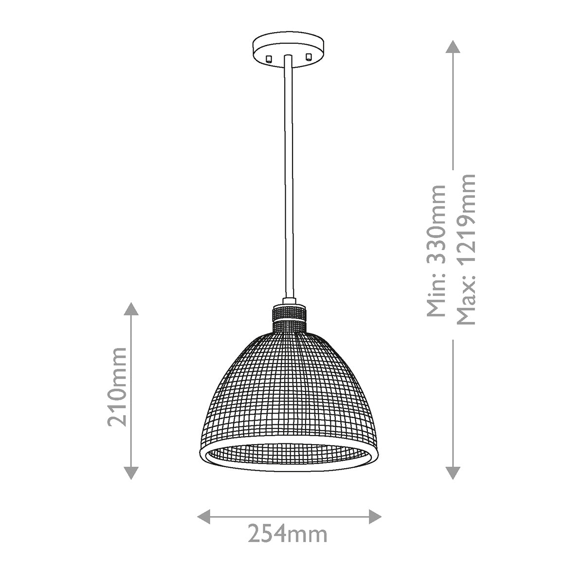 Hampstead Black Duo-Mount Pendant - Prismatic Smoke Glass Shade