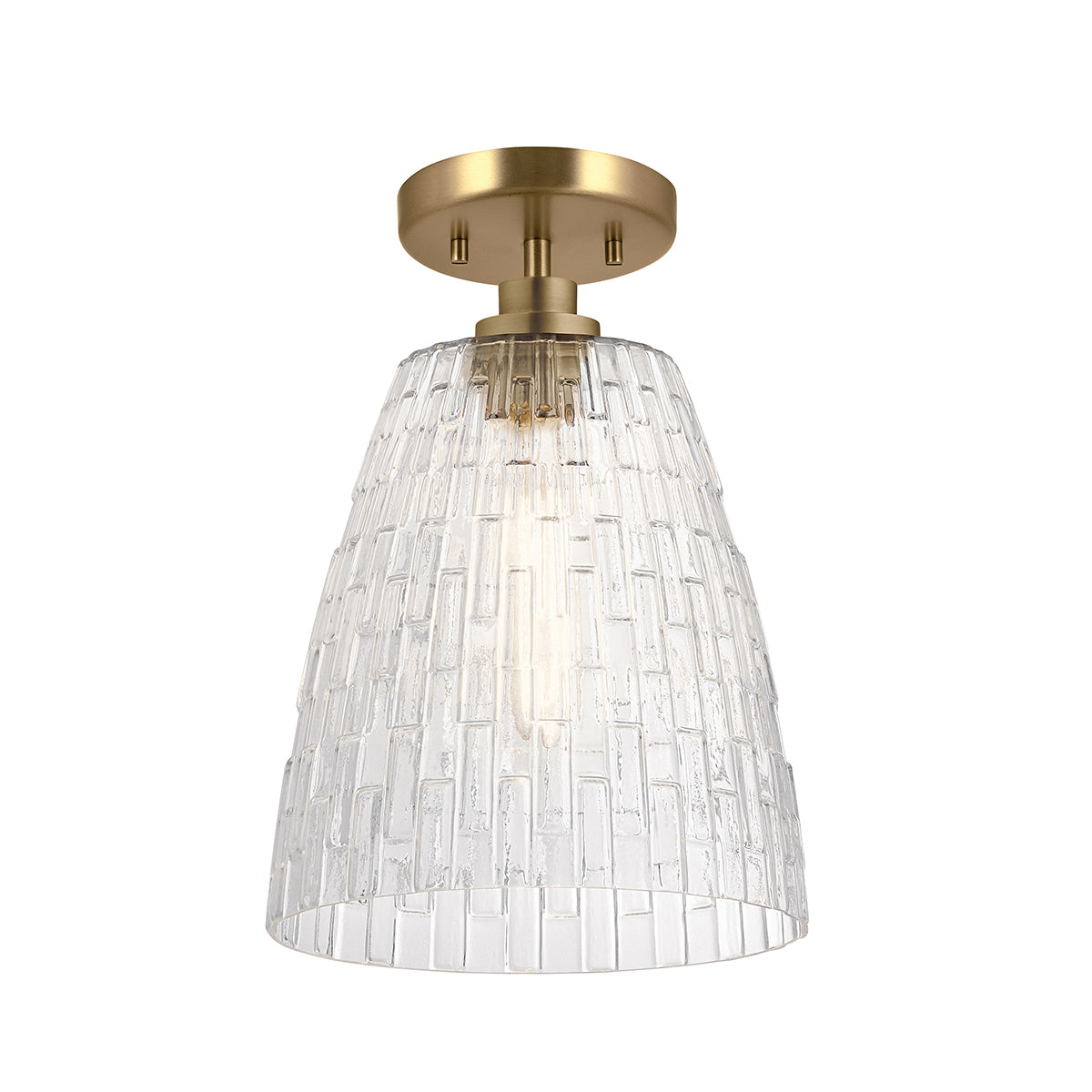 Windsor Brass Duo-Mount Industrial Pendant - Blown Glass Shade