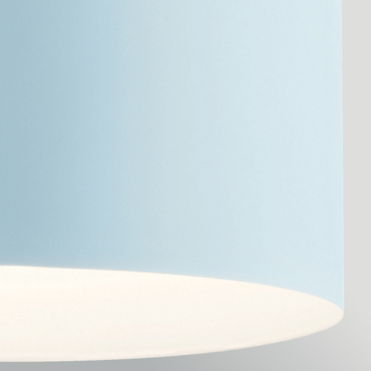 York Black Duo-Mount Industrial Pendant - Pale Blue Canister Shade