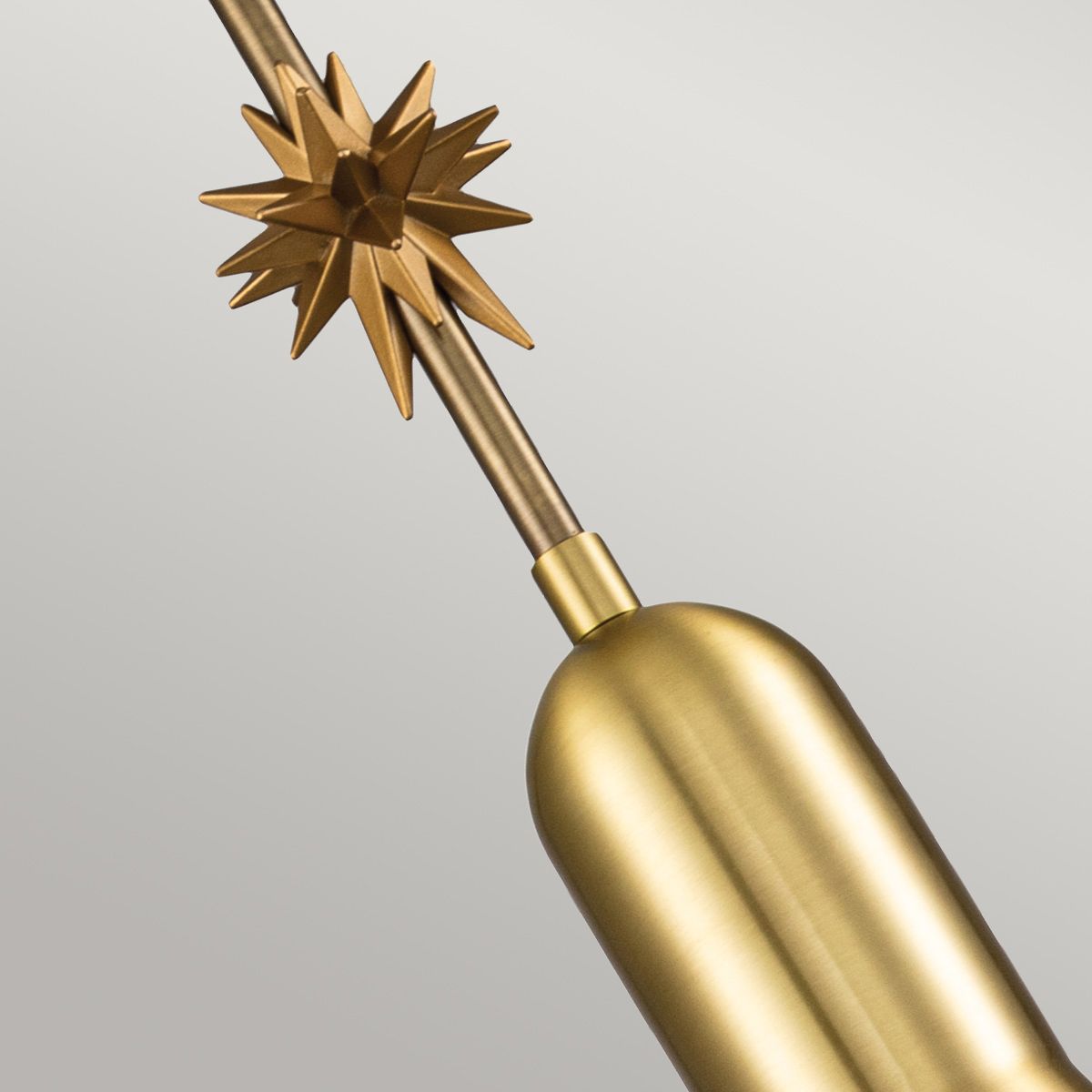 Etoile Aged Brass and Gold Leaf Small Ceiling Pendant Light