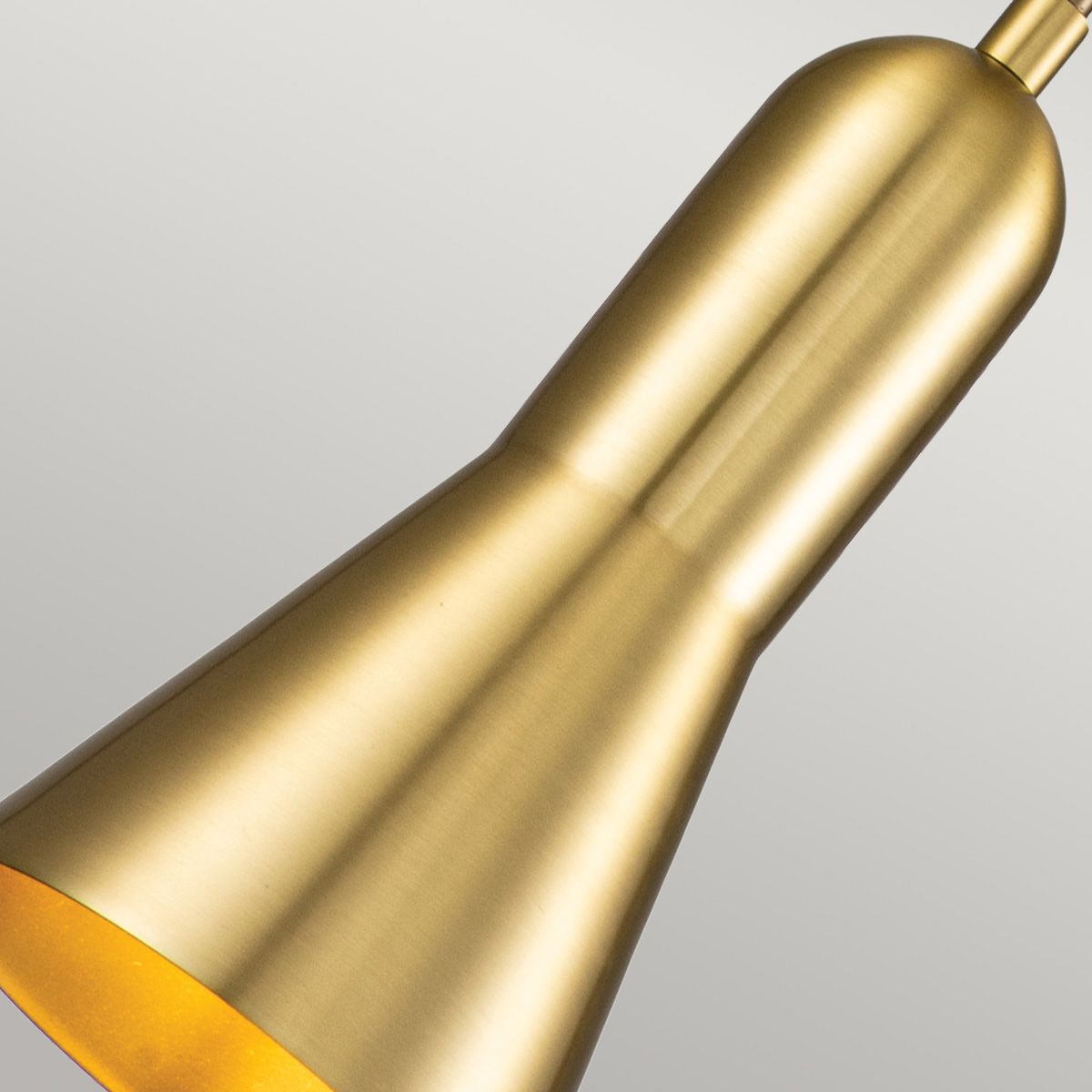 Etoile Aged Brass and Gold Leaf Small Ceiling Pendant Light