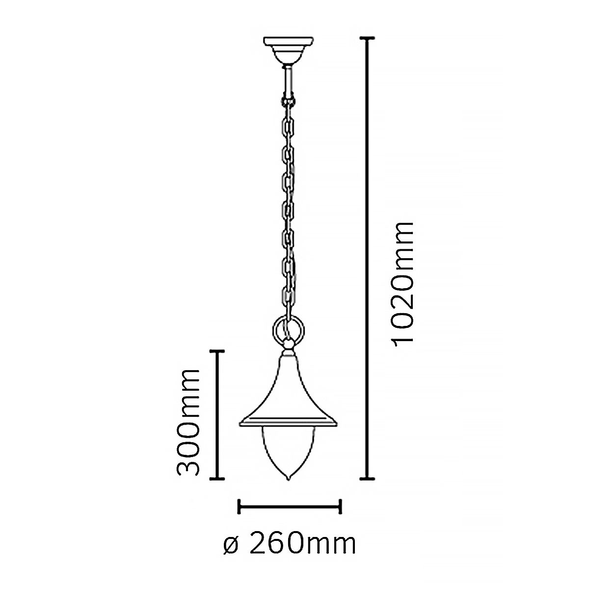 Elstead Firenze Black Outdoor Pendant Light