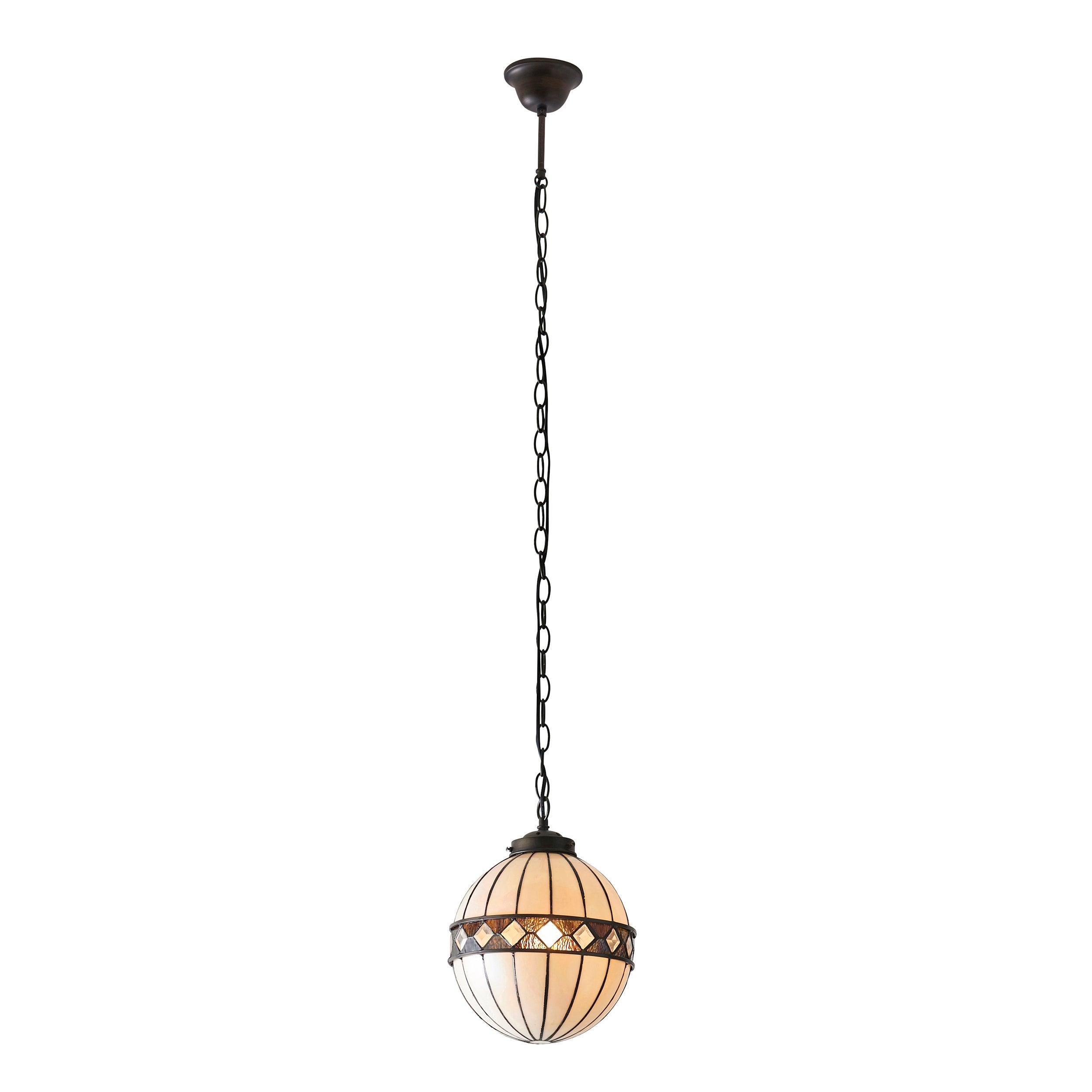 fargo tiffany medium sphere pendant light adjustable chain close up image