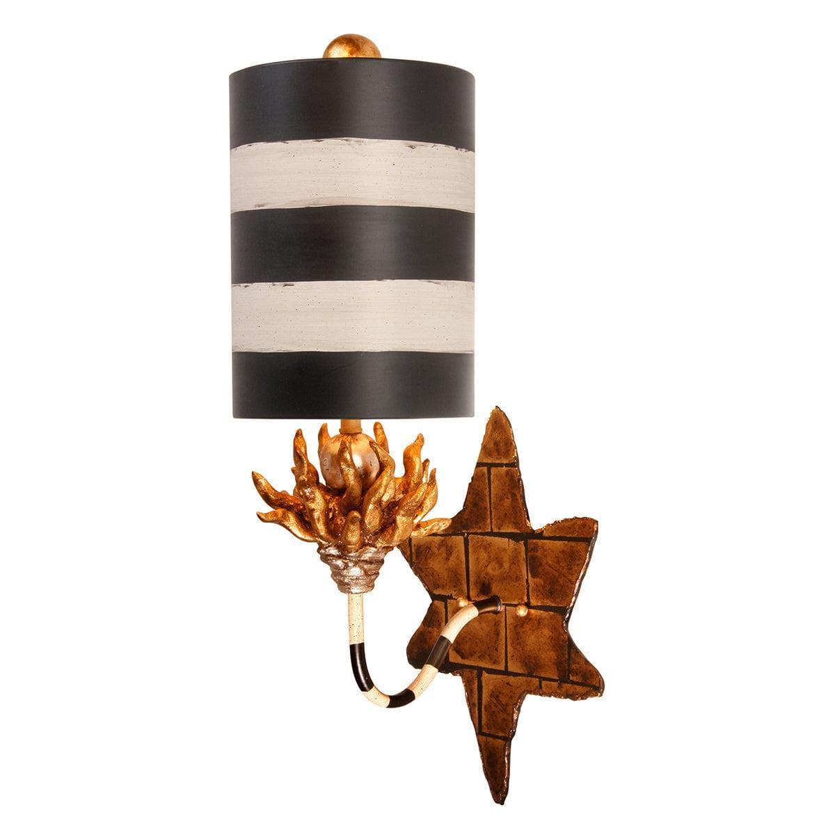 Flambeau Audubon 1 Light Black/White/Gold Wall Light-OPEN-BOX-50-290626