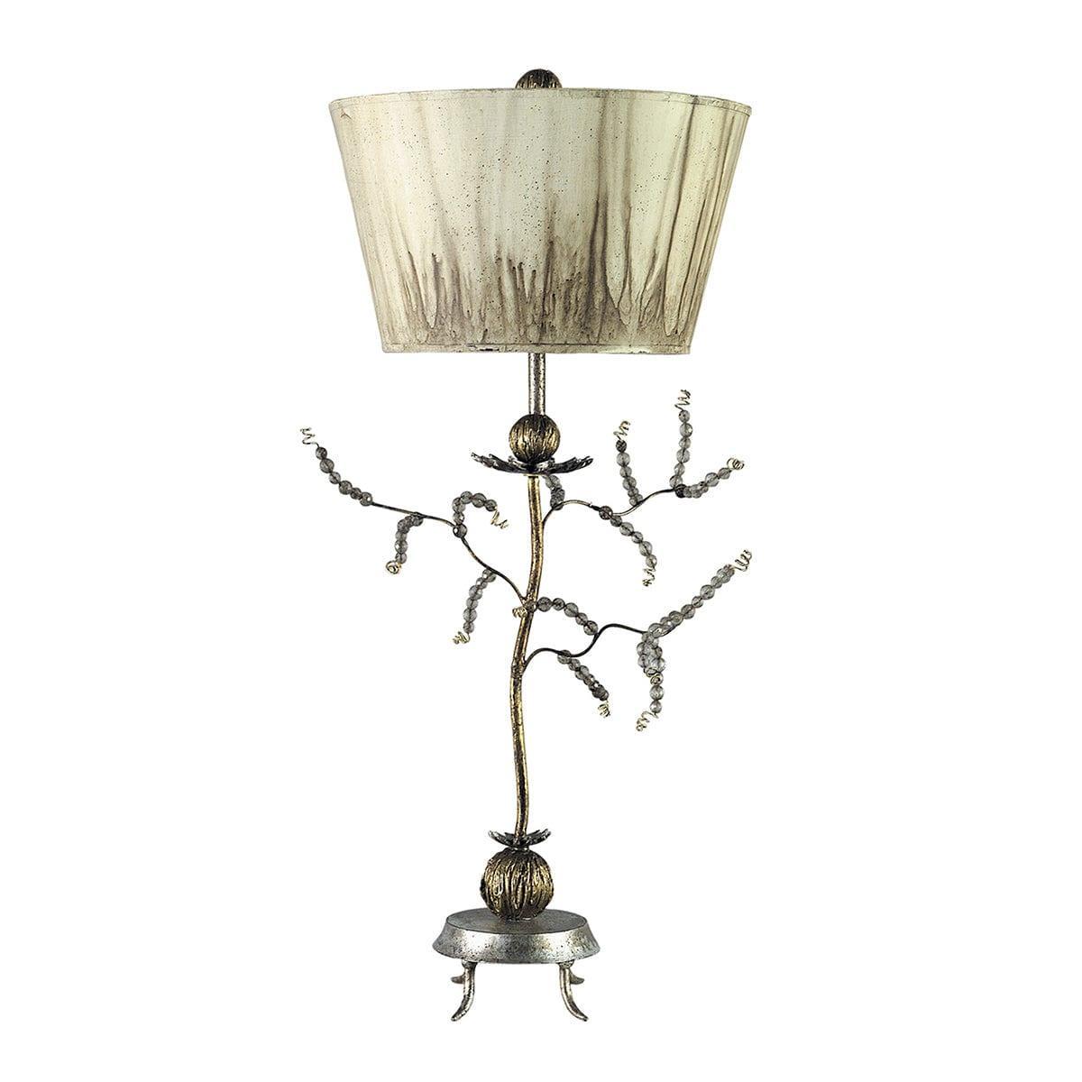 Flambeau Kristal 1 Light Table Lamp - Putty & Gold Leaf-OPEN-BOX-50-040626
