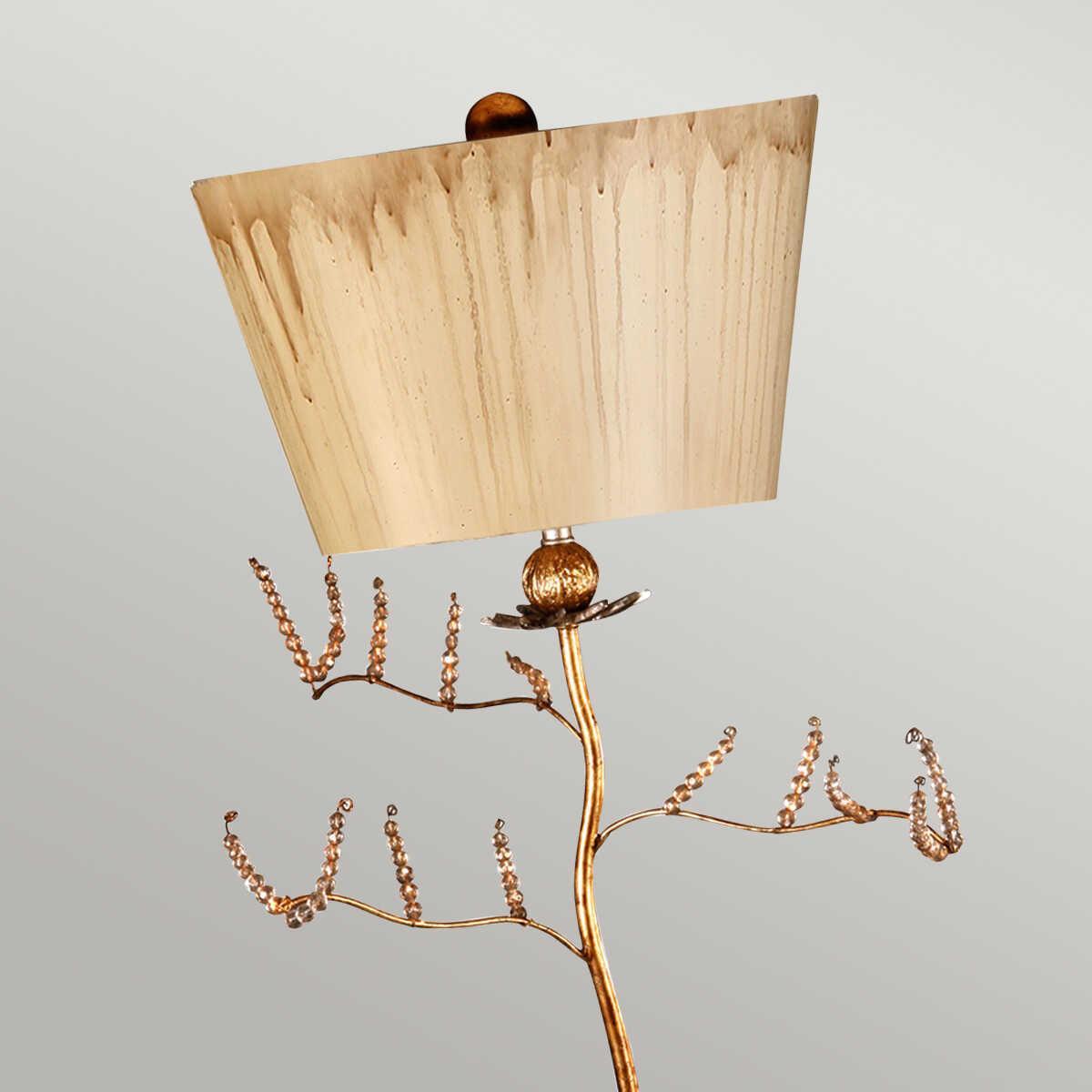 Flambeau Kristal 1 Light Table Lamp - Putty & Gold Leaf-OPEN-BOX-50-040626