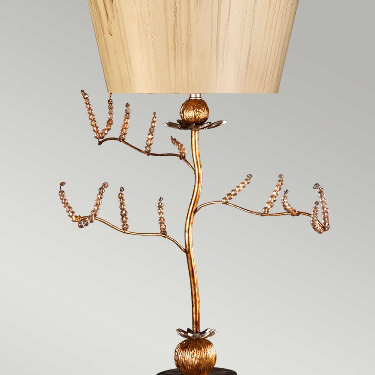 Flambeau Kristal 1 Light Table Lamp - Putty & Gold Leaf-OPEN-BOX-50-040626