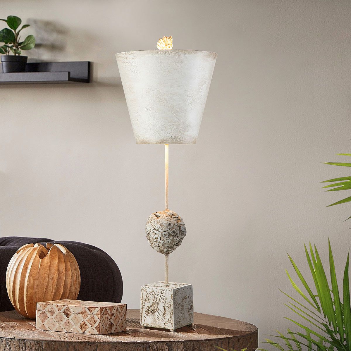 Petra Bone White Table Lamp -
