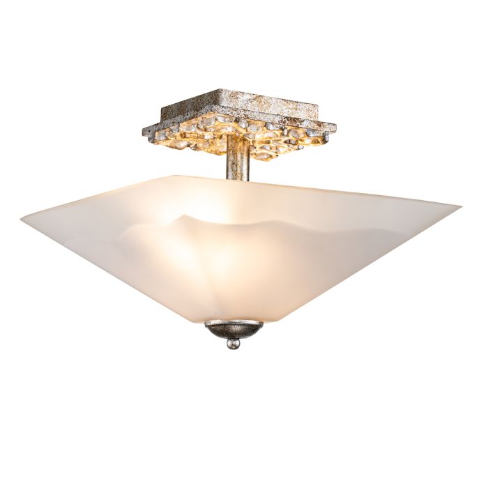 Star Silver Flush Ceiling Light