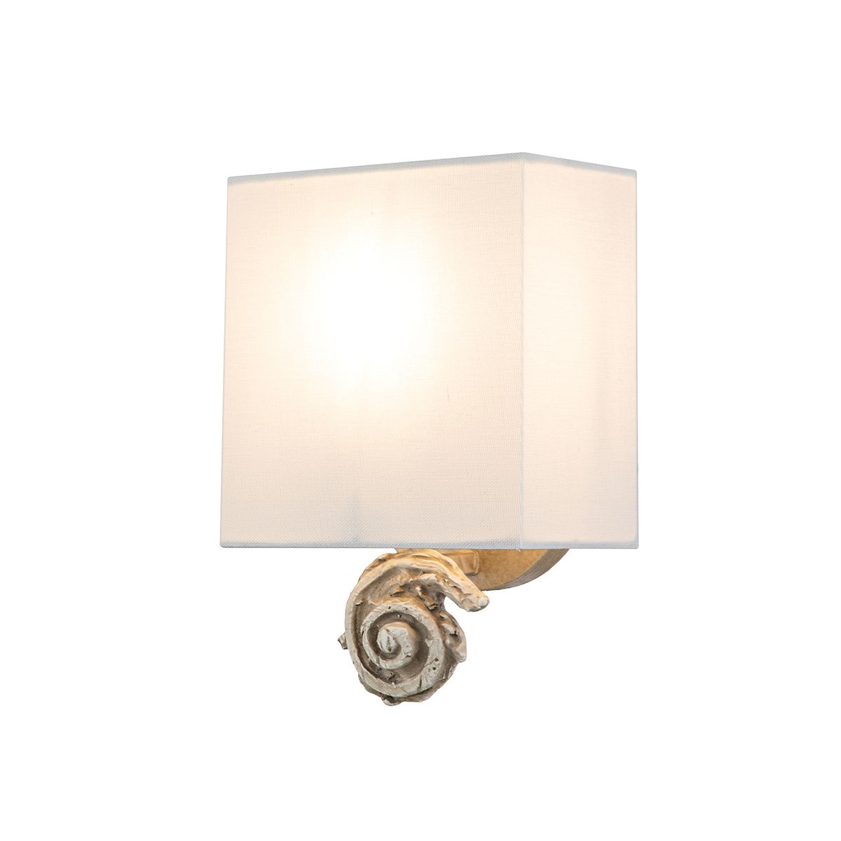 Swirl Small Bone White Wall Light FB-SWIRL-1S-W by Flambeau