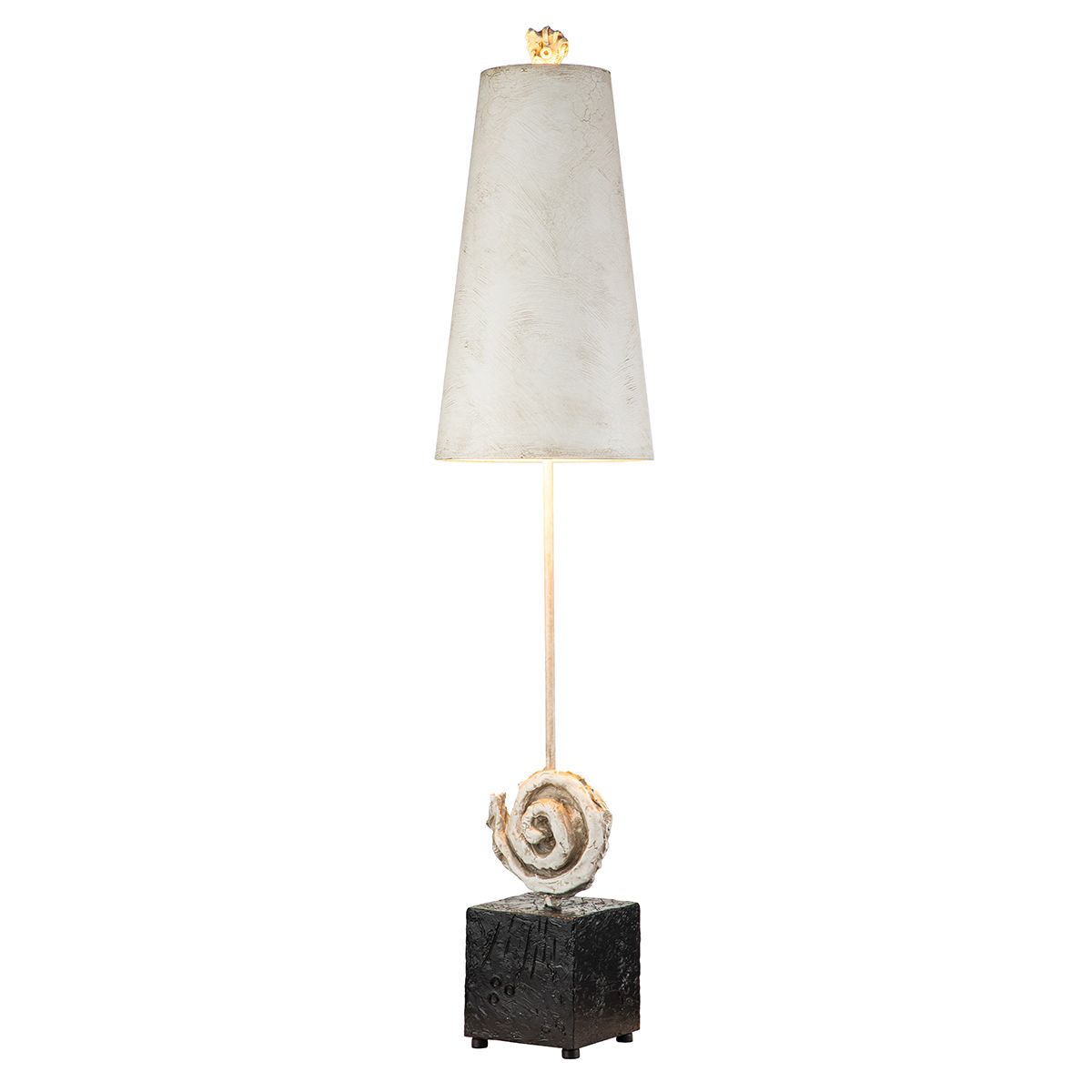 Swirl Bone White Table Lamp