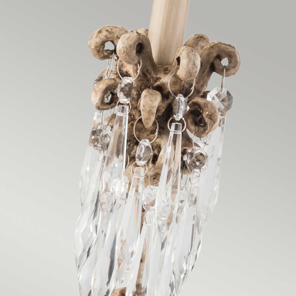 Flambeau Venetian 1 Light Table Lamp - Beige Patina & Gold-warehouse-40