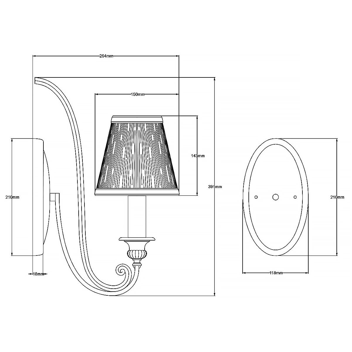 Elstead Lighting Feiss Abbey Wall Light