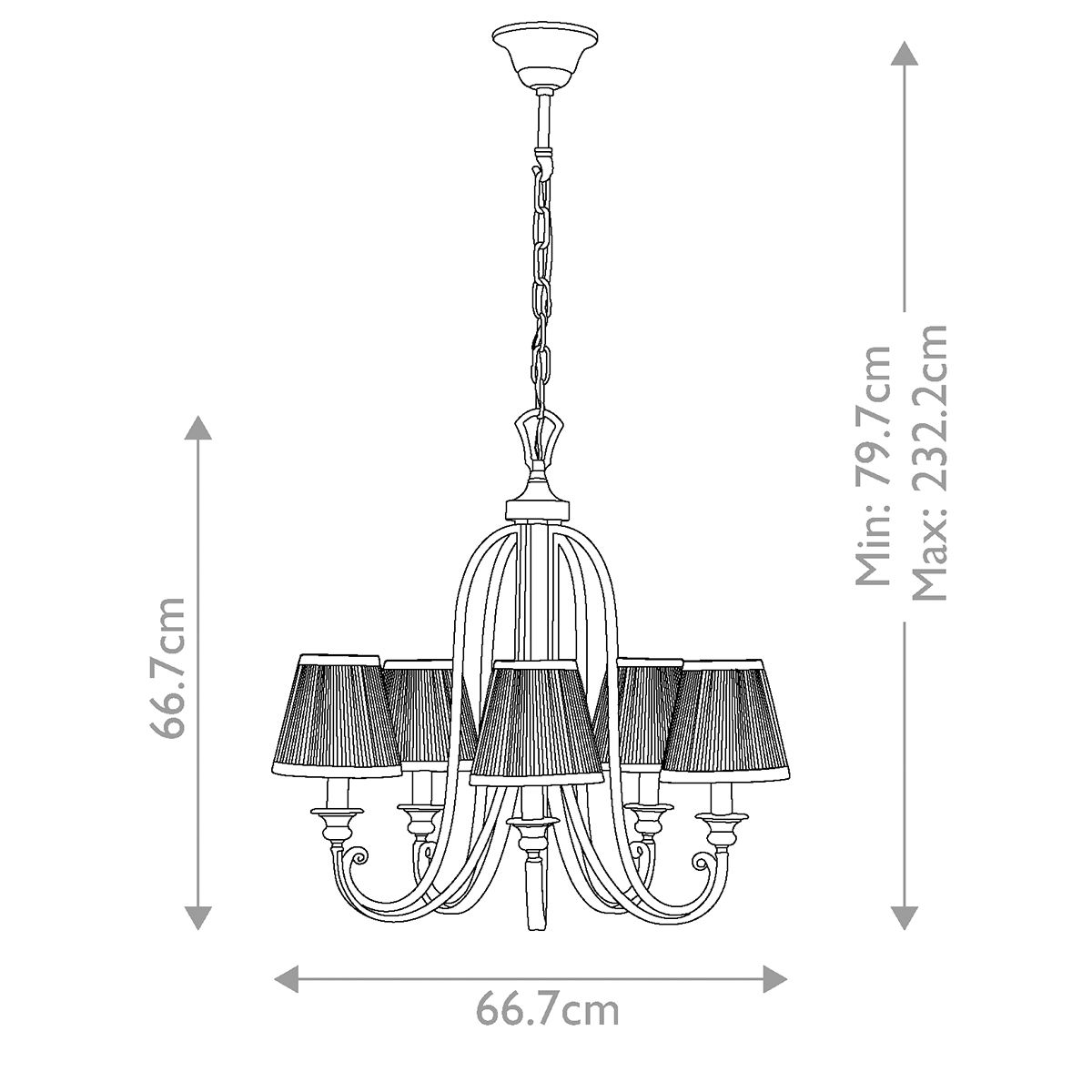 Feiss Abbey 5 Light Chandelier
