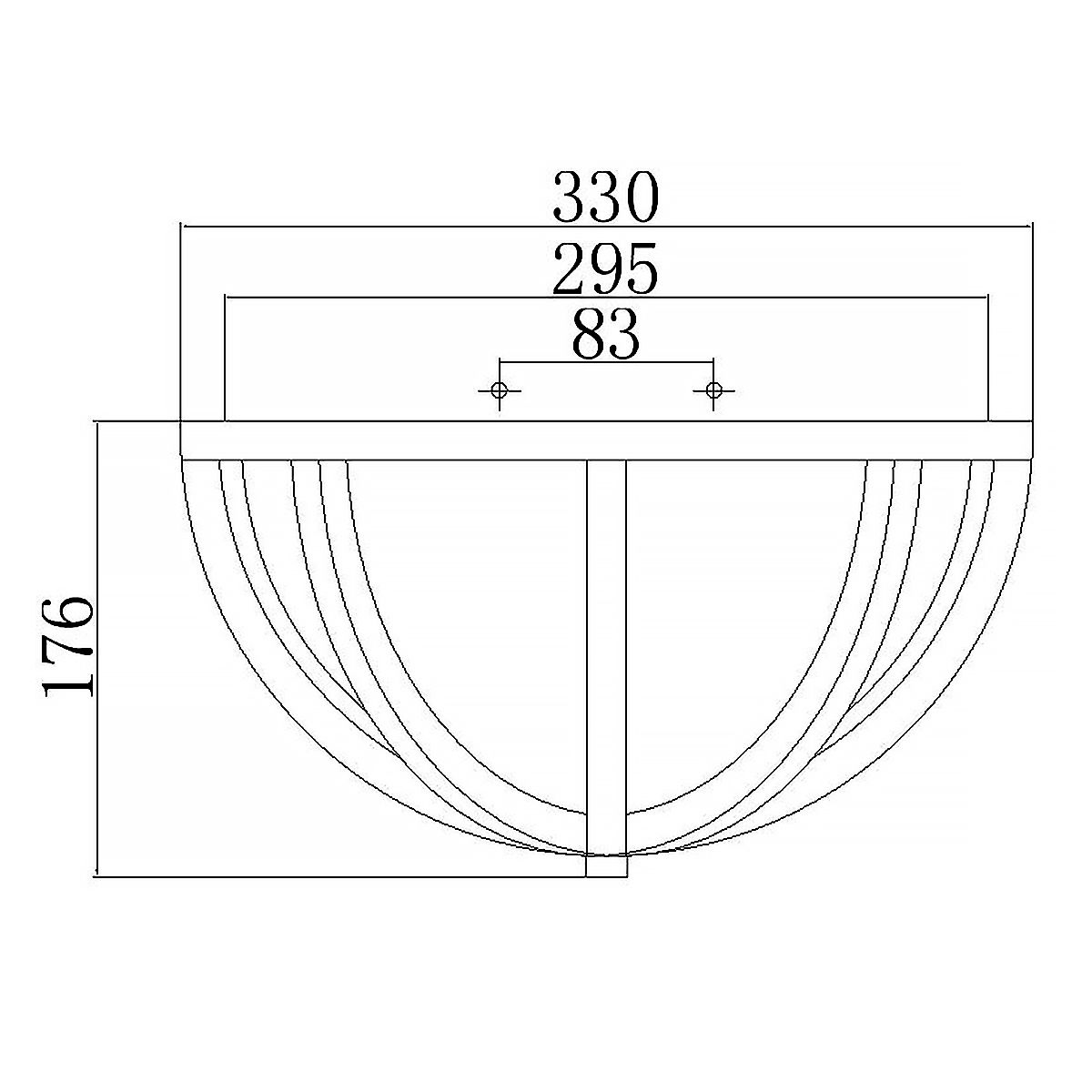 Feiss Allier Flush Mount 2 Light Wood Ceiling Light