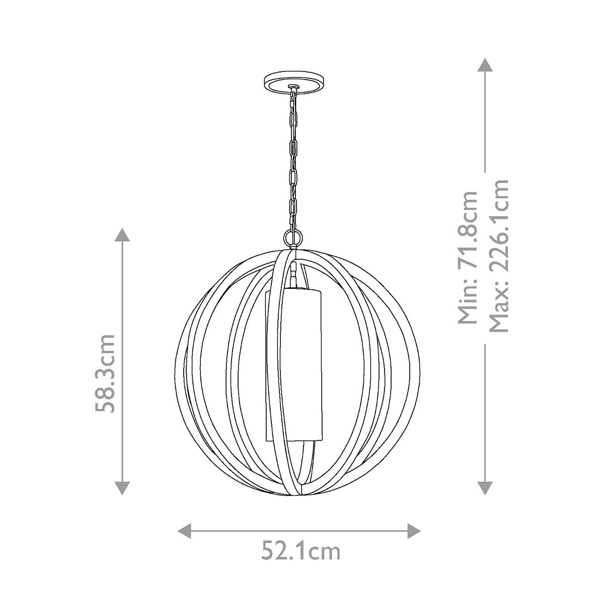 Feiss Allier Small Pendant Light Wood Ceiling Light