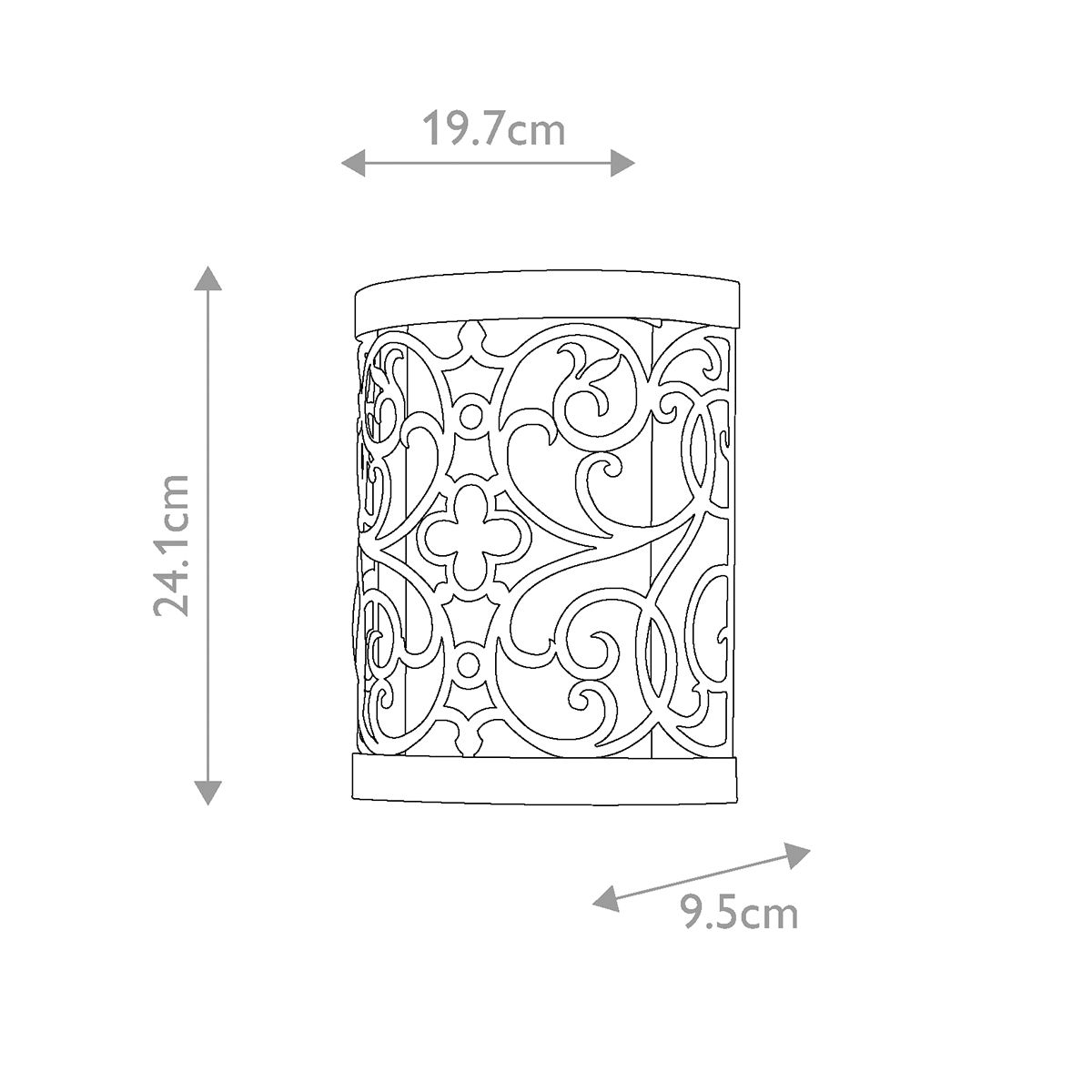 Feiss Arabesque Silver Leaf Wall Sconce