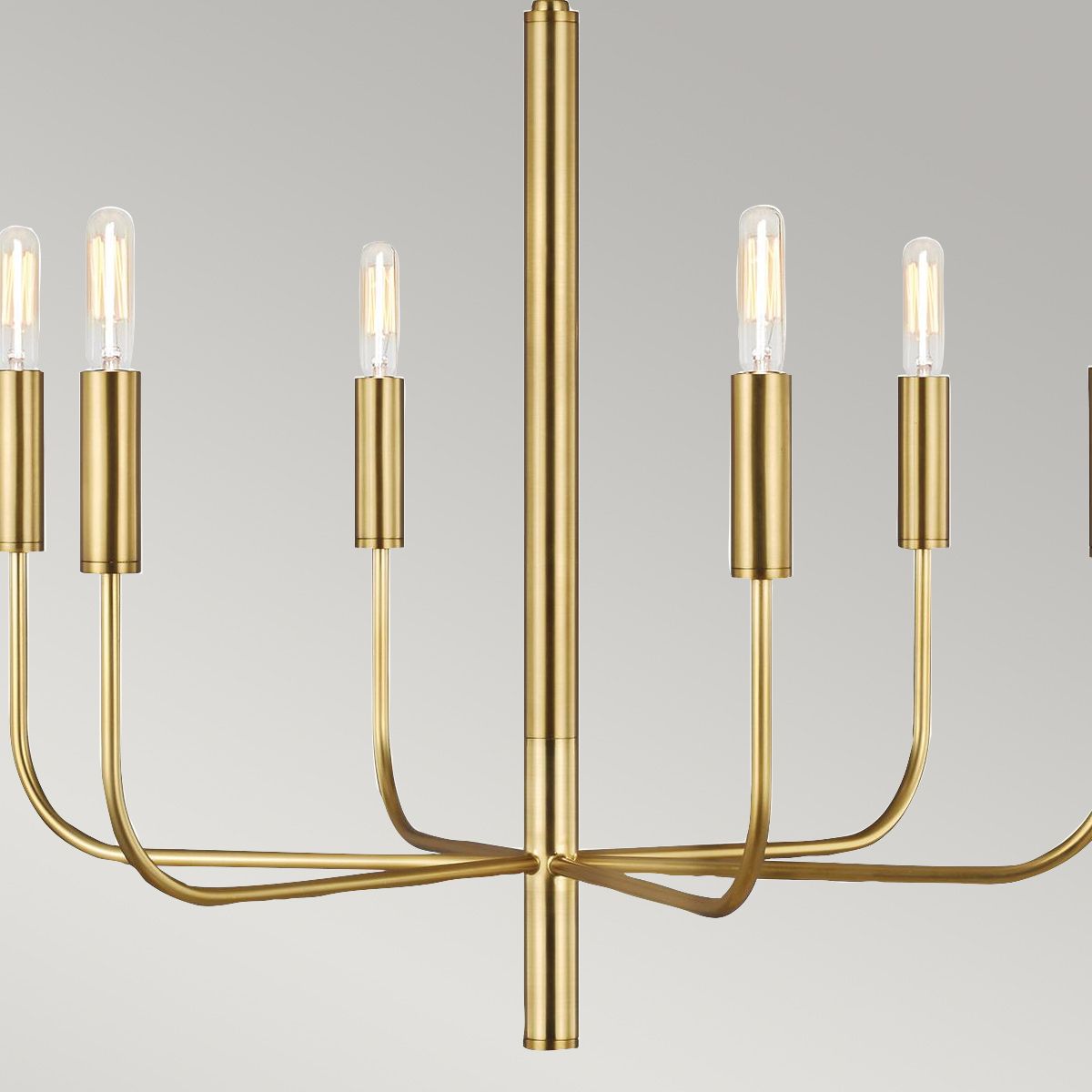 Brianna 6 Light Brushed Brass Chandelier