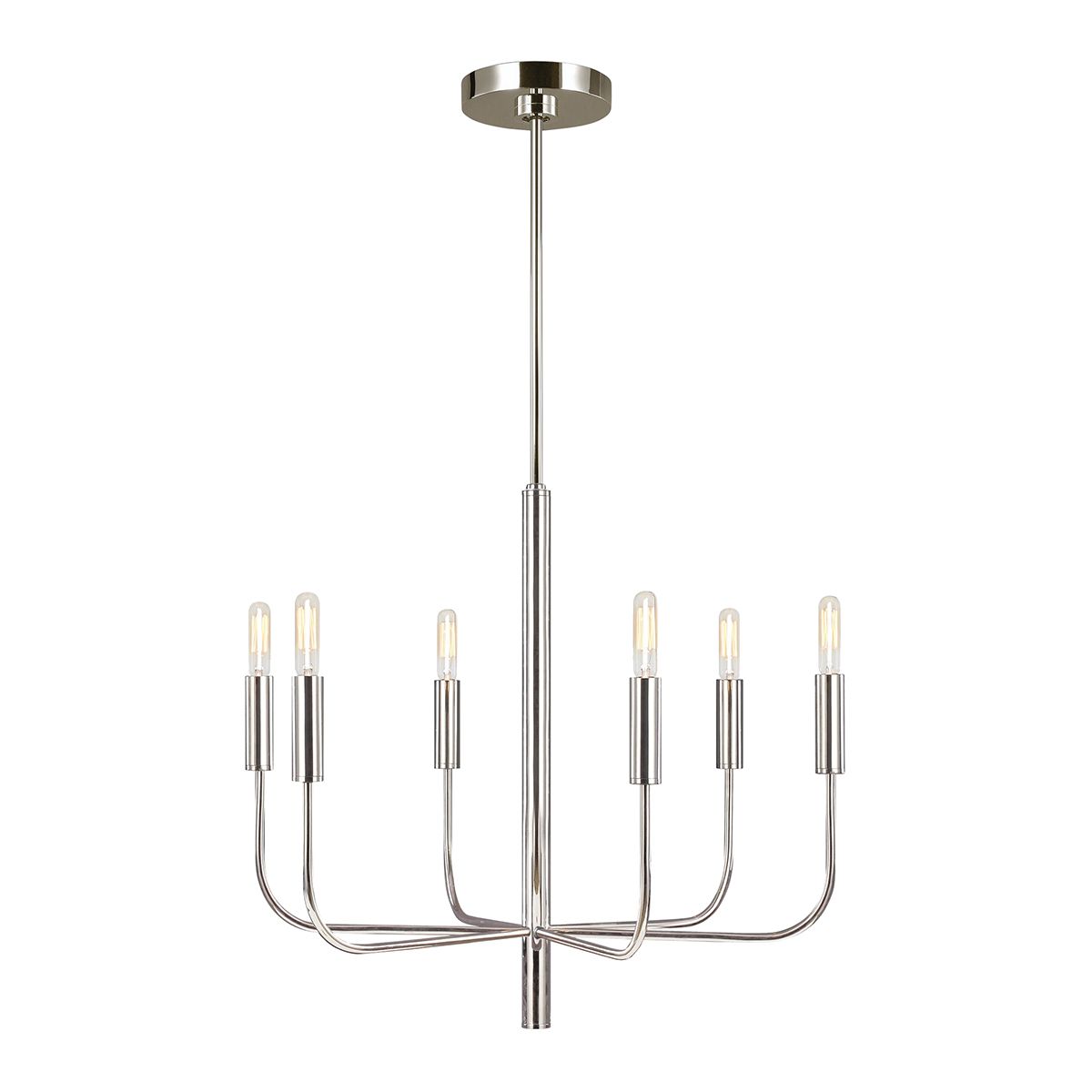 Brianna 6 Light Polished Nickel Chandelier by Feiss Lighting FE-BRIANNA6-PN