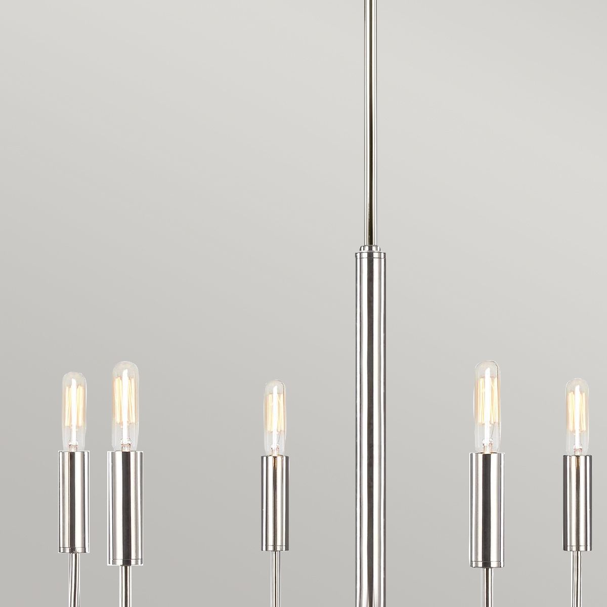 Brianna 6 Light Polished Nickel Chandelier