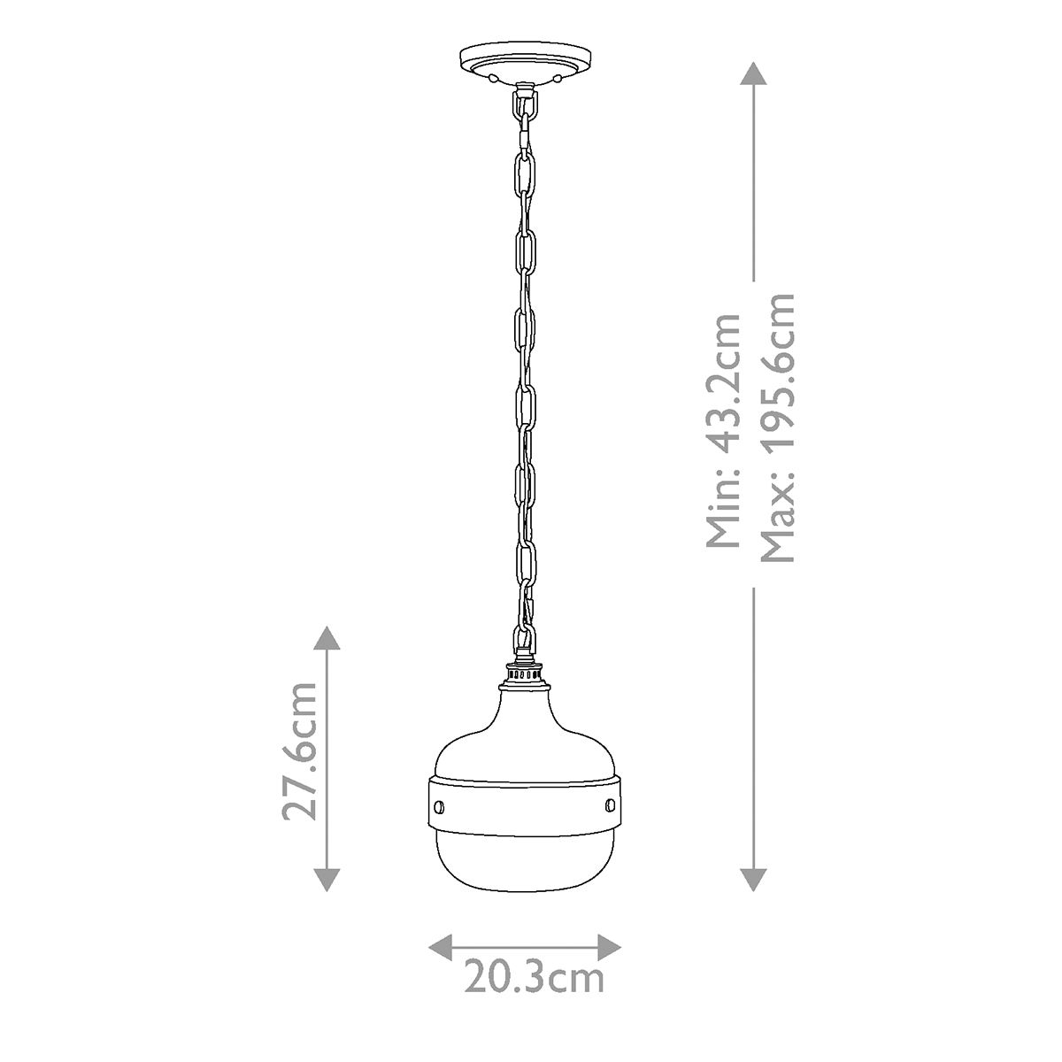 Feiss Cadence Mini Brass/Black Pendant Ceiling Light