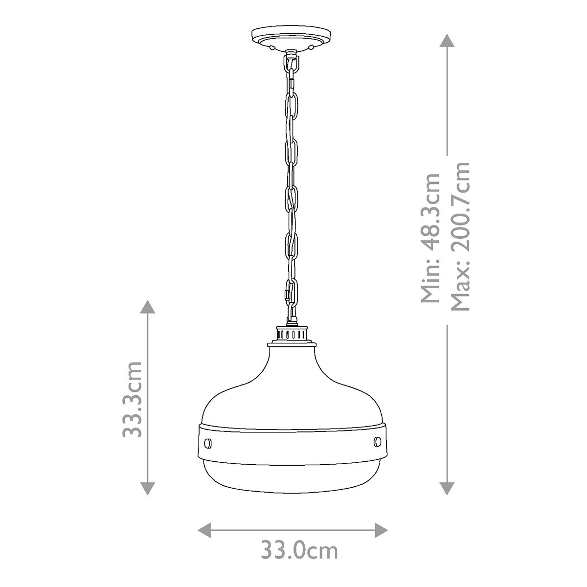 Feiss Cadence Mini Antigue Bronze Pendant Ceiling Light