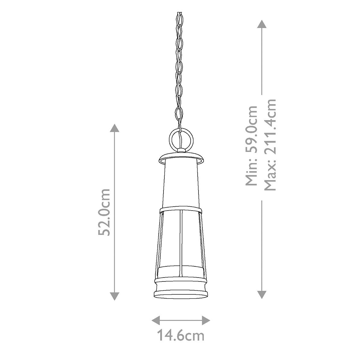 Feiss Chelsea Harbour Storm Cloud Outdoor Pendant Light