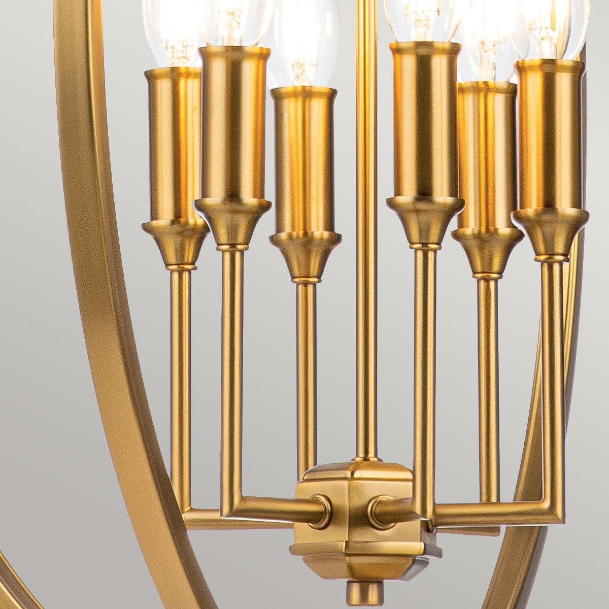 Feiss Corinne 6 Light Brass Pendant-warehouse-40