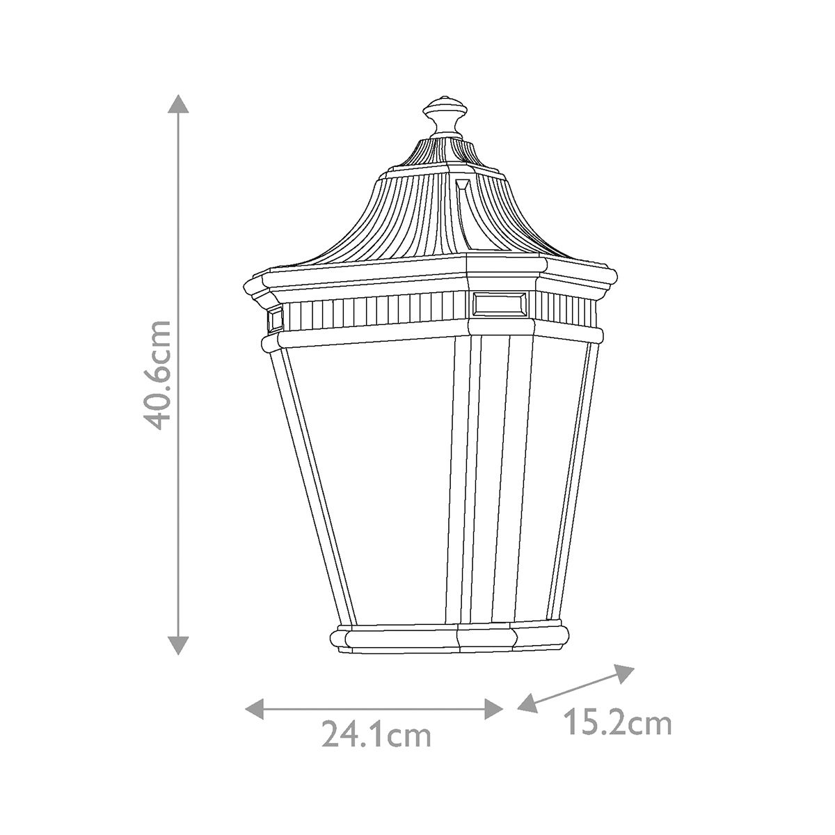 Feiss Cotswold Lane Black Outdoor Half Wall Light