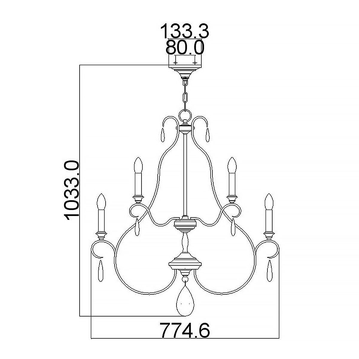 Feiss DeWitt 9 Light Chandelier Ceiling Light - Sunrise Silver