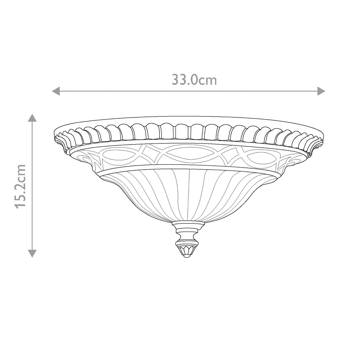 Elstead Feiss Drawing Room Bronze Flush Ceiling Light