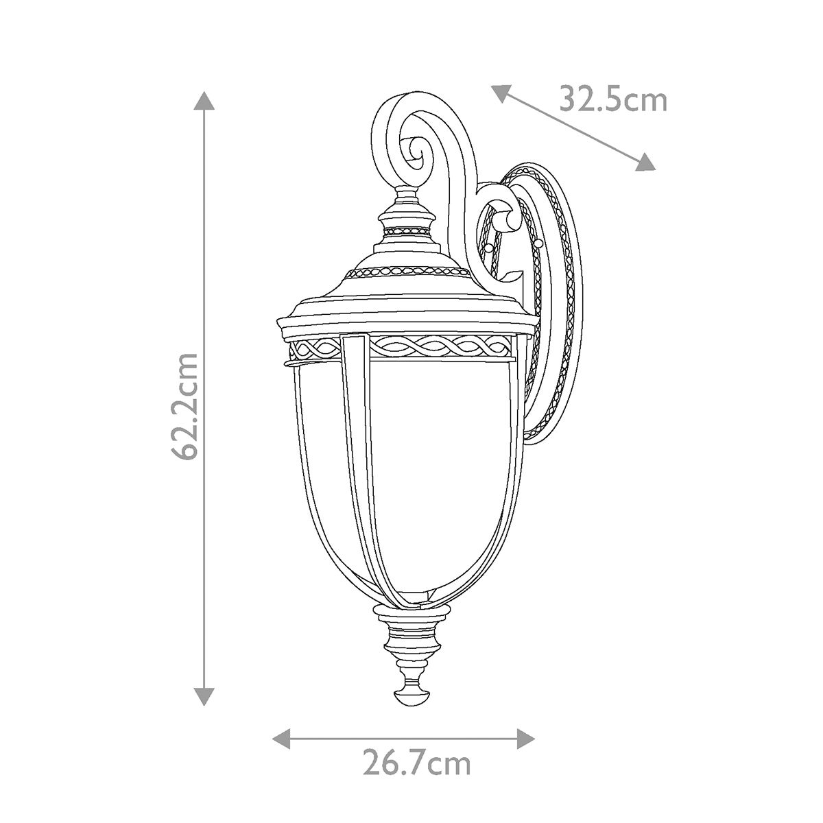 Feiss English Bridle Black Large Outdoor Wall Light