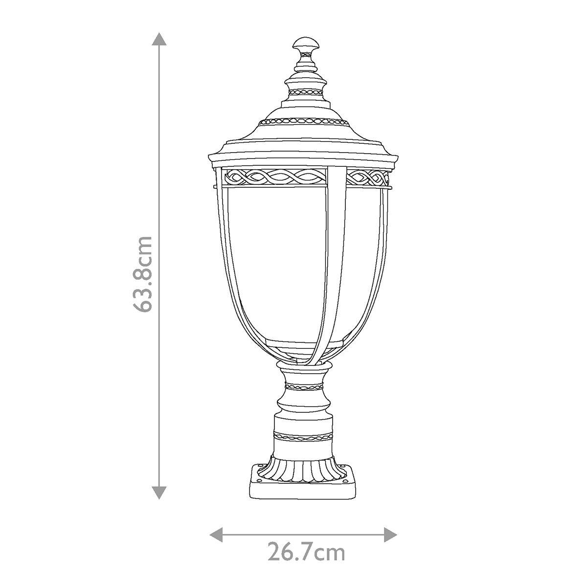 Feiss English Bridle Bronze Large Outdoor Pedestal Lantern
