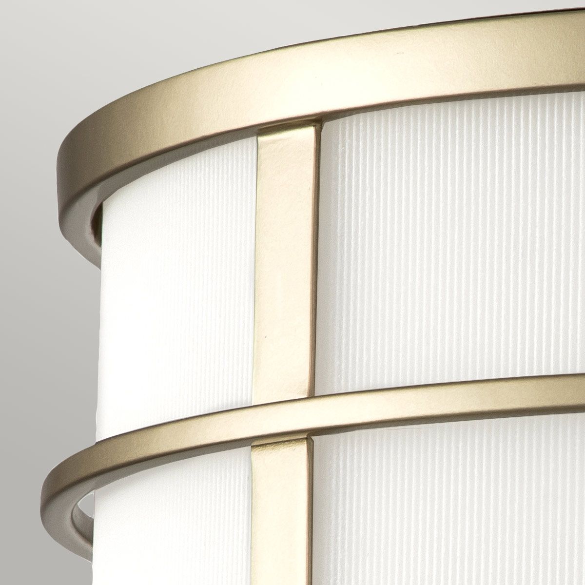 Fusion 3 Light Brass Art Deco Flush Ceiling Light
