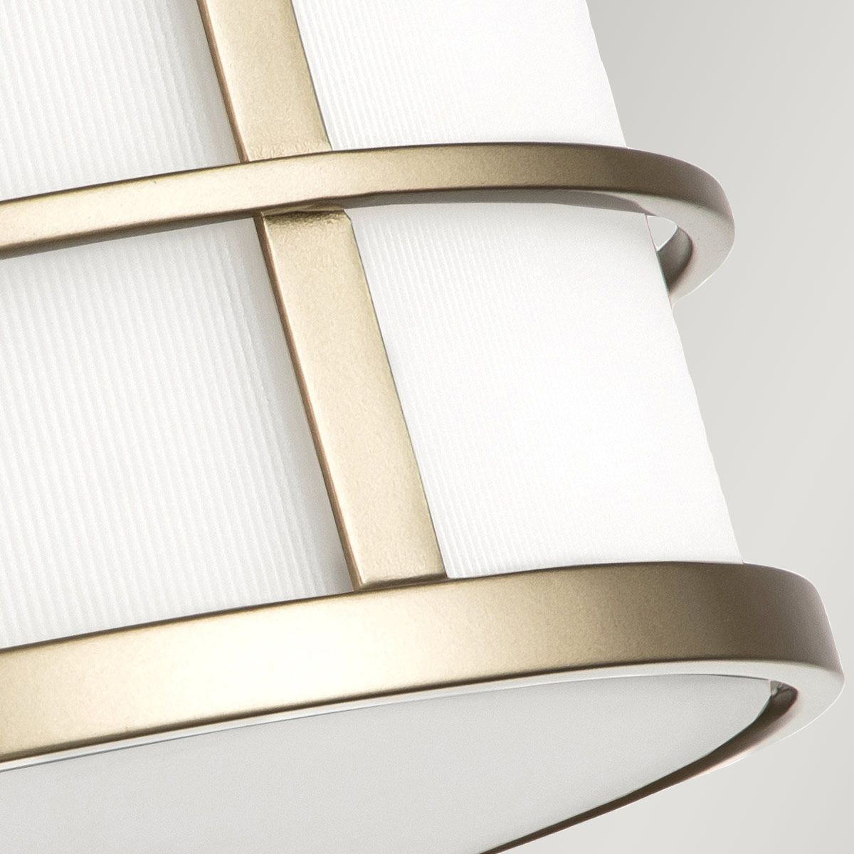 Fusion 3 Light Brass Art Deco Flush Ceiling Light