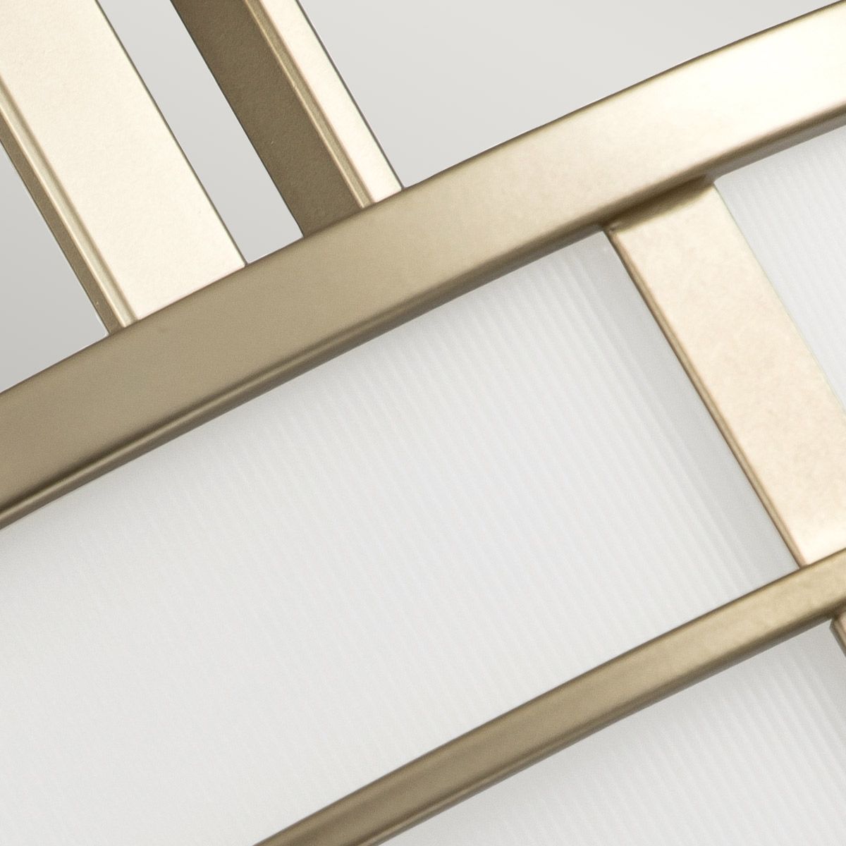 Fusion 3 Light Brass Art Deco Semi Flush Ceiling Light