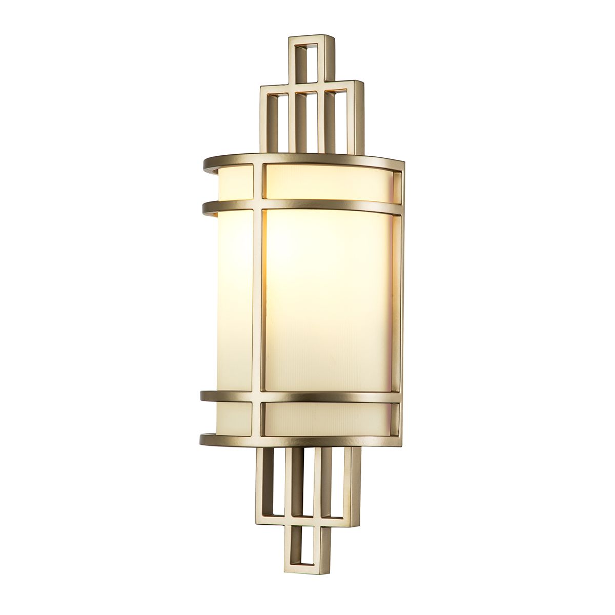 Fusion 1 Light Brass Art Deco Wall Light-WAREHOUSE-40-130226