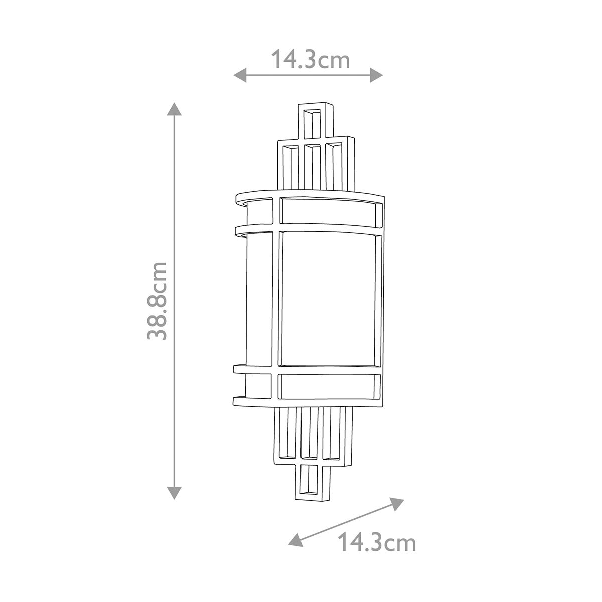 Fusion 1 Light Brass Art Deco Wall Light-warehouse-40