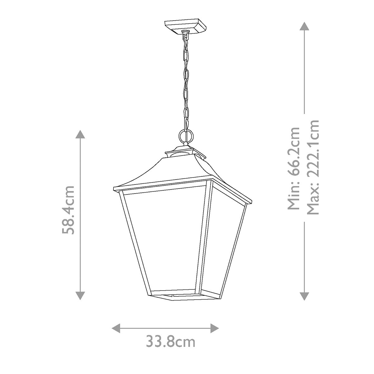 Feiss Galena 4 Light Outdoor Chain Lantern