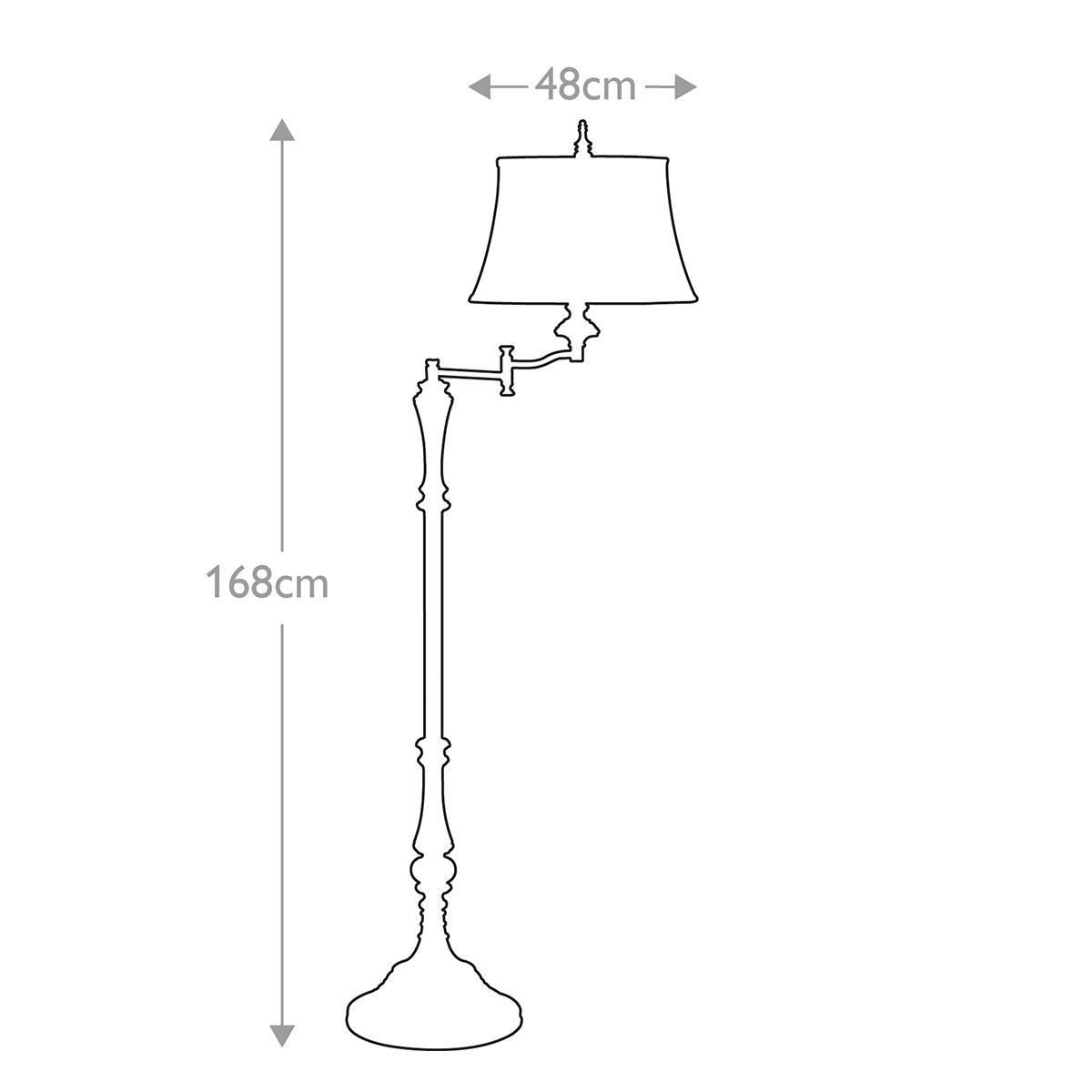 Feiss Gibson SWFL Cambridge Crackle Floor Lamp